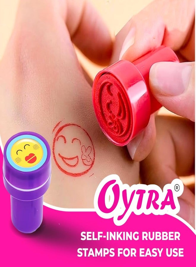 Oytra Rubber Stamps for Kids and Motivation Reward 40 Piece Self Inking Stamp Art Teachers Students Birthday Gift Craft Scrapbooking Birthday Party Favors & DIY Art Craft Supplies - Image 3